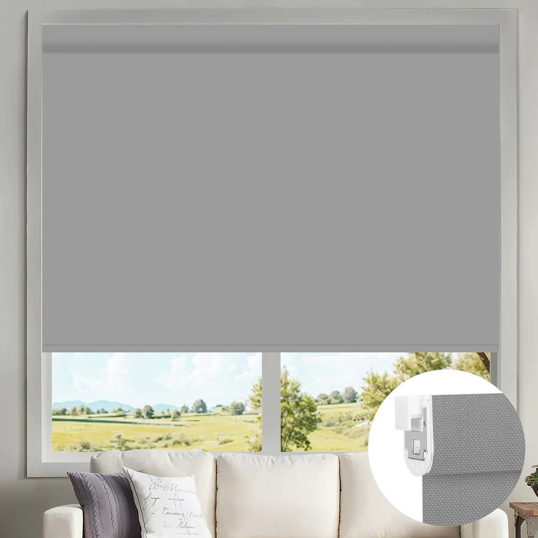 Sunelo No Drill Motorized Solar Shades, 0%/1%/3%/5% Openness For UV Protection