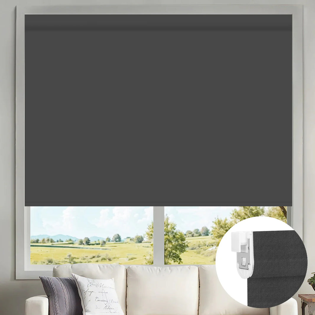 Sunelo No Drill Motorized Solar Shades, 0%/1%/3%/5% Openness For UV Protection