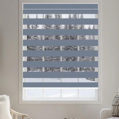 Sunelo Motorized Zebra Shades 100% Blackout - Gentle