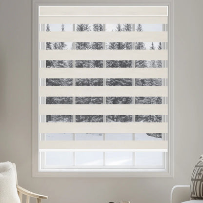 Sunelo Motorized Zebra Shades 100% Blackout - Gentle