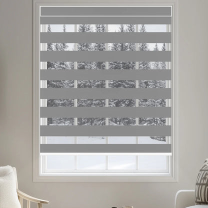 Sunelo Motorized Zebra Shades 100% Blackout - Gentle