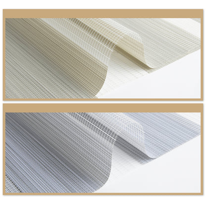 Sunelo No Drill Cordless Zebra Shades 90% Blackout - Flow