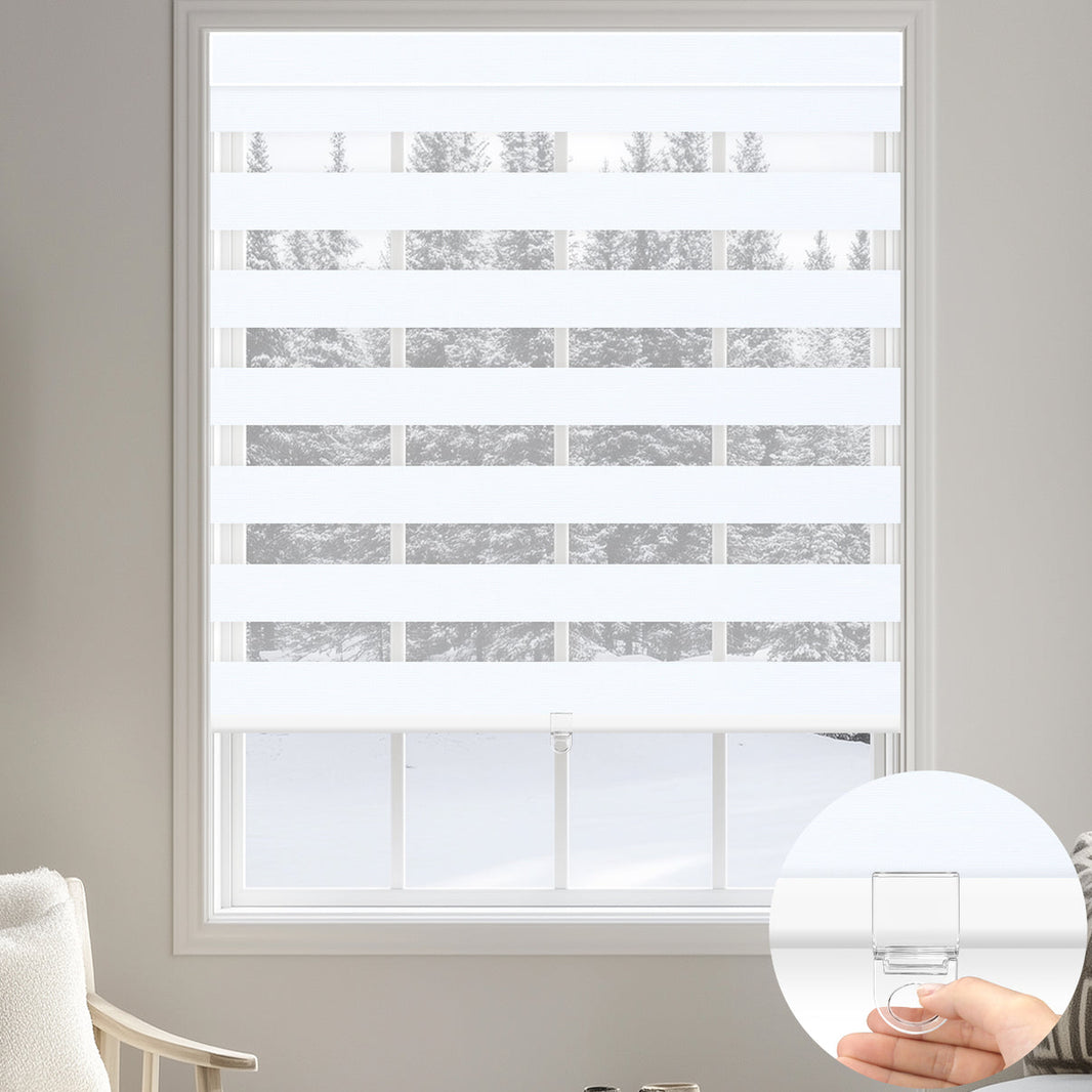 Sunelo Cordless Zebra Shades 100% Blackout - Gentle