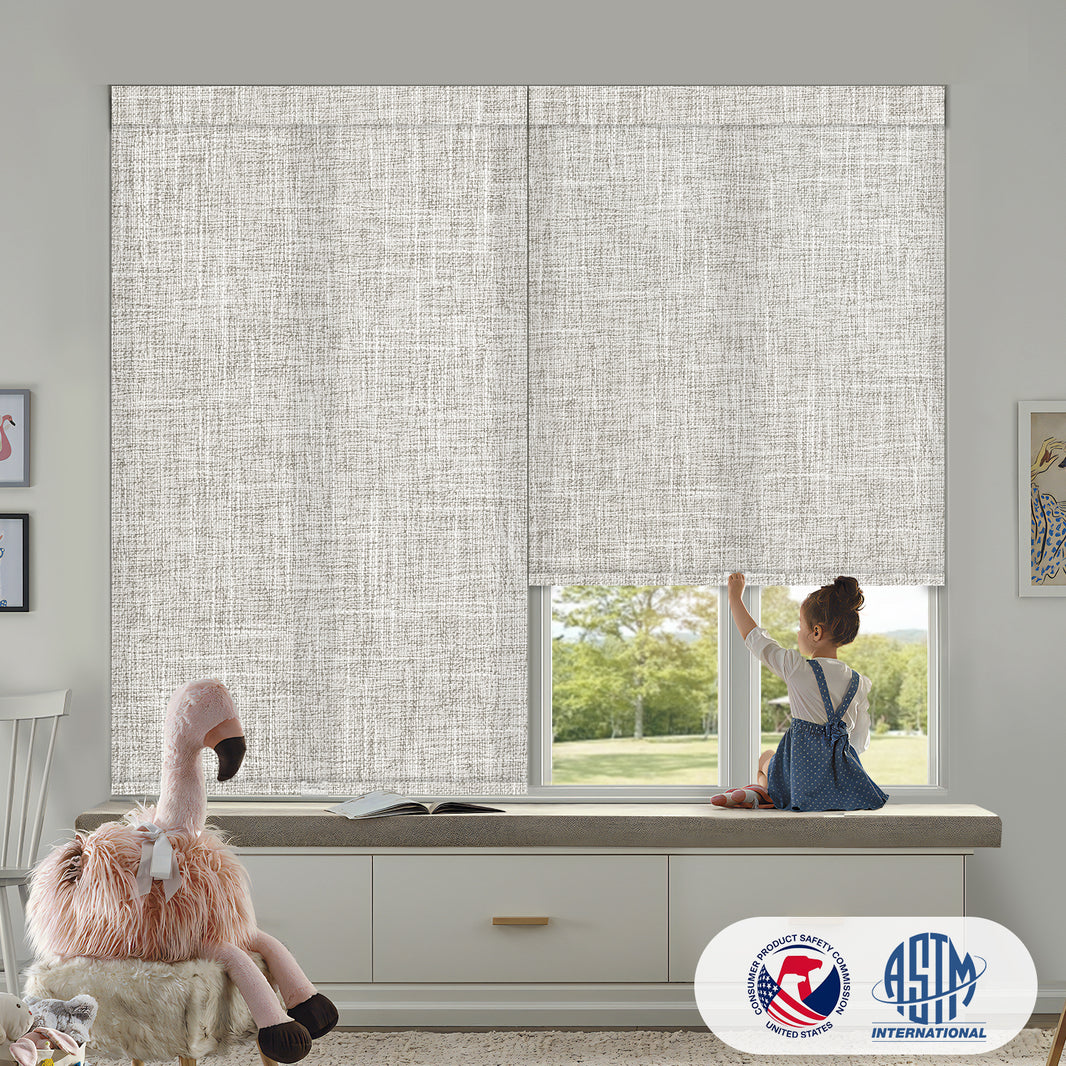 Sunelo Cordless Light Filtering Roller Shades 75% Blackout - Mist