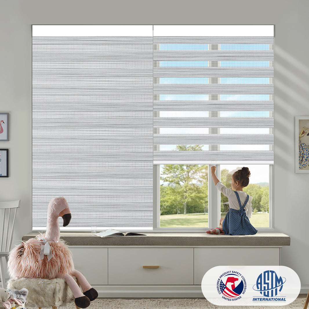 Sunelo Cordless Zebra Shades 90% Blackout - Flow