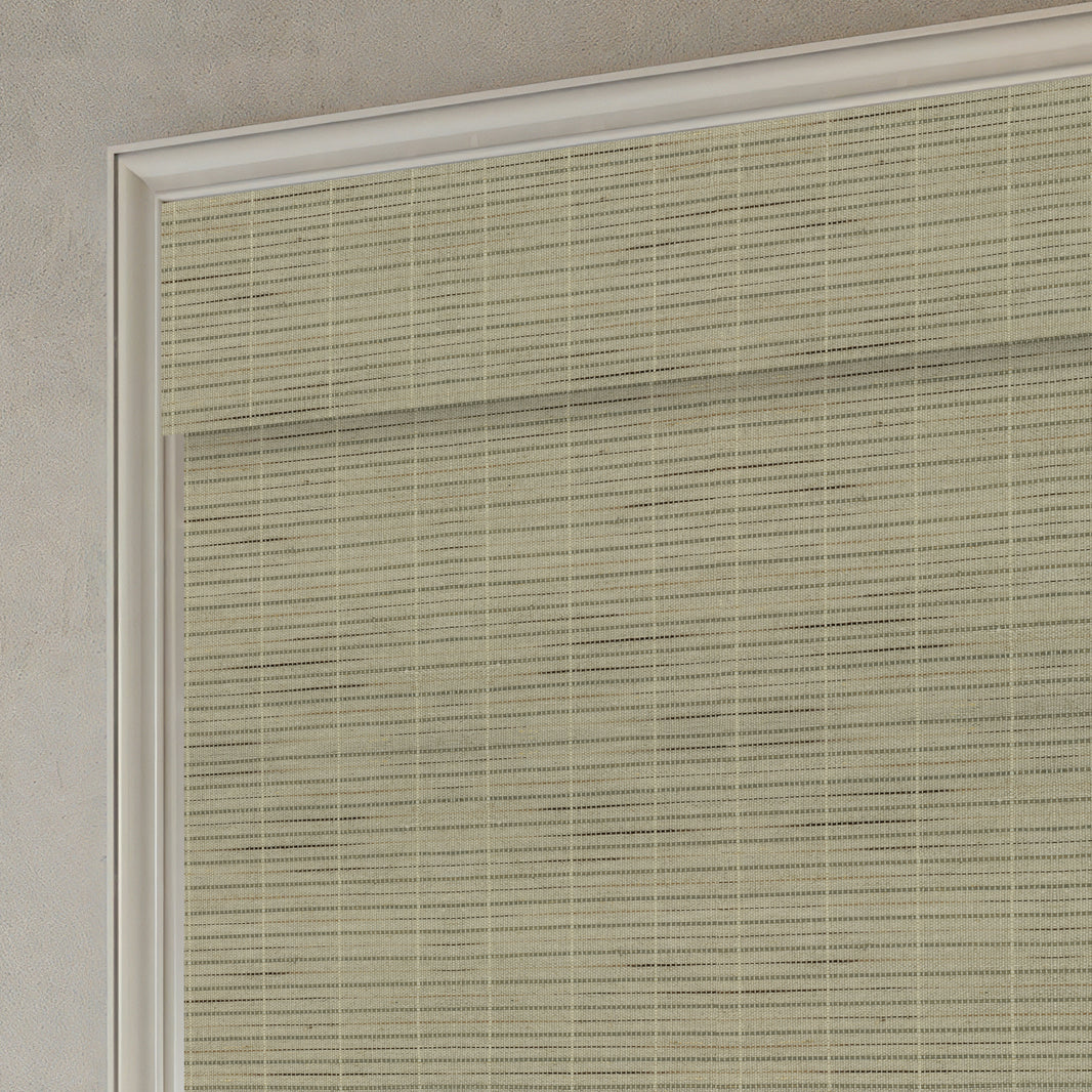 Sunnelo Motorized Woven Wood Shades 50%/70%/100% Blackout - Designer