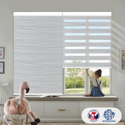 Sunelo No Drill Cordless Zebra Shades 90% Blackout - Flow