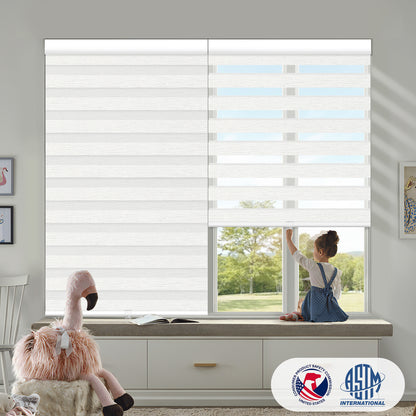 Sunelo No Drill Cordless Zebra Shades 60%/75% Blackout - Monet