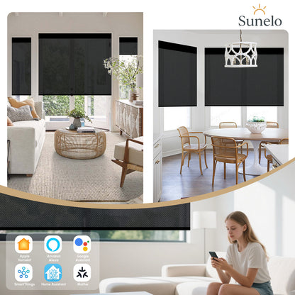 Sunelo Motorized Sunscreen Solar Shades 0%1%3%5% Openness