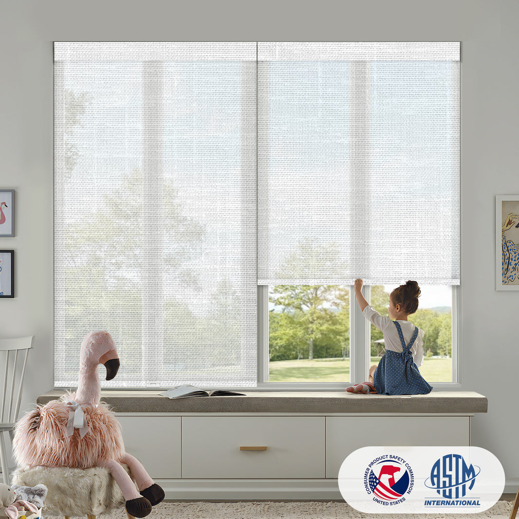 Sunelo Cordless Light Filtering Roller Shades 50% Blackout - Sheer