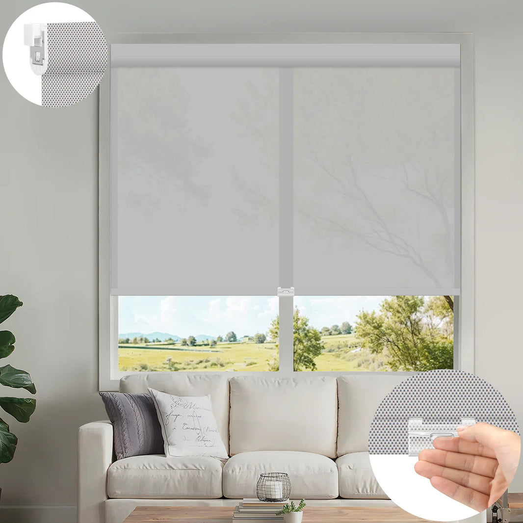 Sunelo No Drill Cordless UV Protection Solar Shades 0%/1%/3%/5% Openness