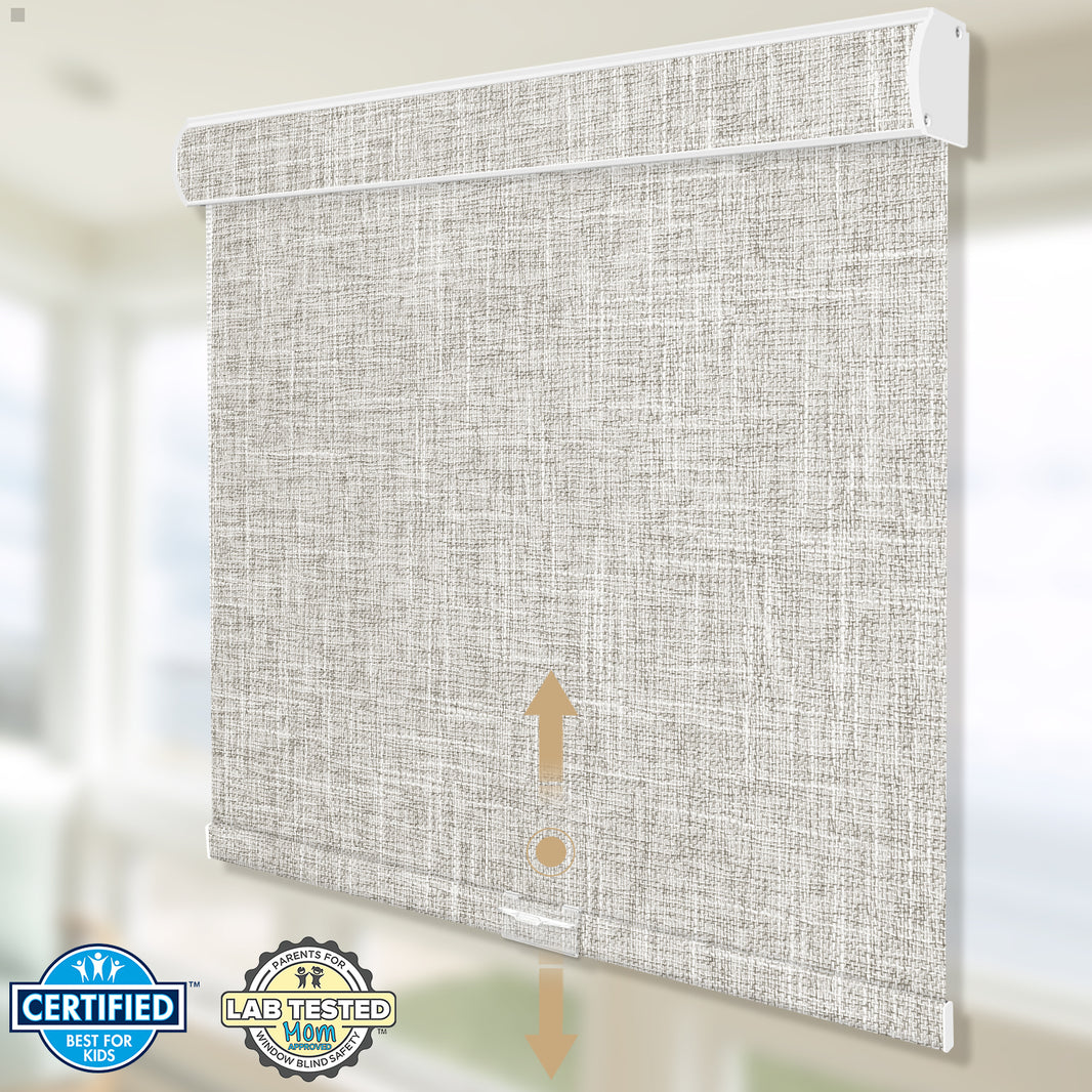 Sunelo Cordless Light Filtering Roller Shades 75% Blackout - Mist