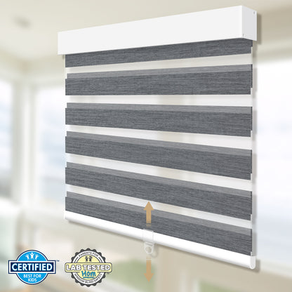 Sunelo Cordless Zebra Shades 70% Blackout - Galaxy