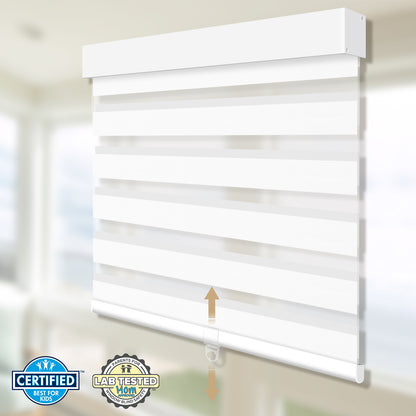 Sunelo Cordless Zebra Shades 100% Blackout - Gentle