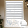 Sunelo No Drill Zebra Shades, Motorized 90% Blackout - Flow