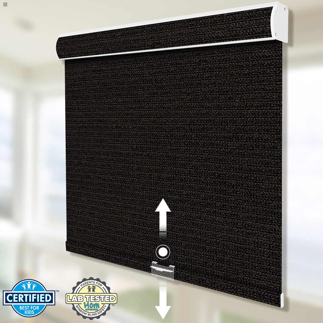 Sunelo No Drill Cordless Roller Shades 100% Blackout - Eclipse