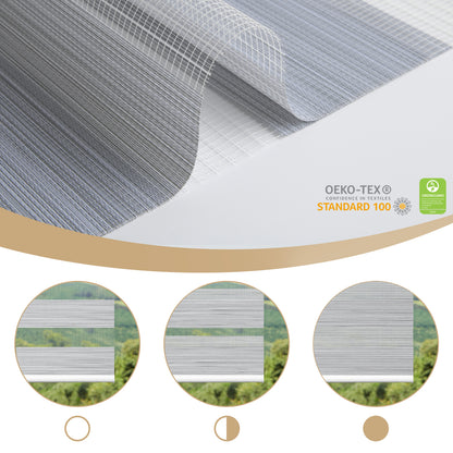 Sunelo Motorized Zebra Shades 90% Blackout - Flow