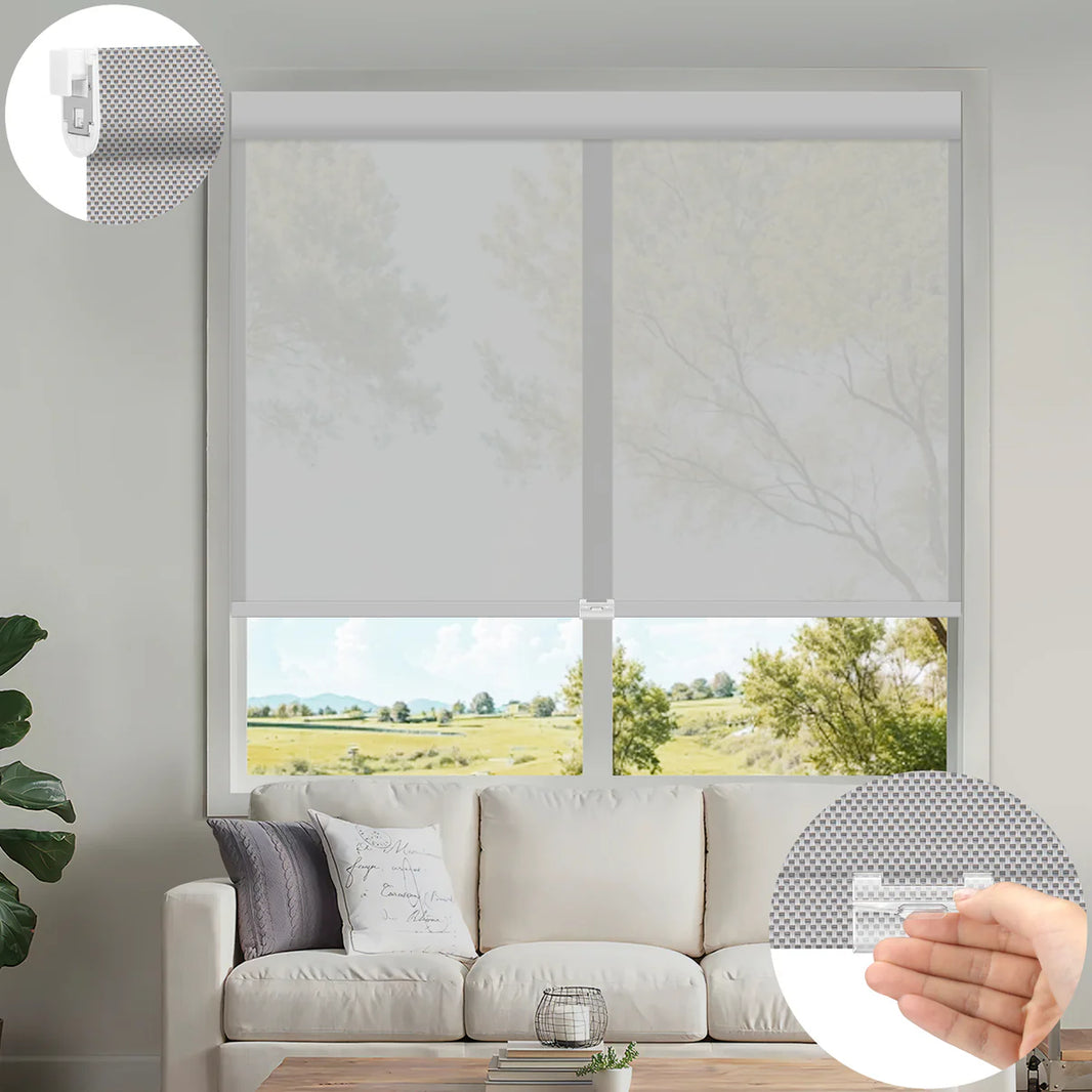 Sunelo No Drill Cordless UV Protection Solar Shades 0%/1%/3%/5% Openness