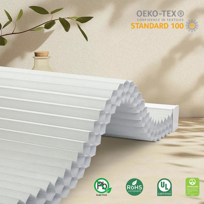Sunelo Energy-Saving, 100% Blackout Motorized Cellular Shades | Double-Cell