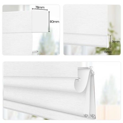 Sunelo Motorized Roman Shades 100% Blackout - Atlantic