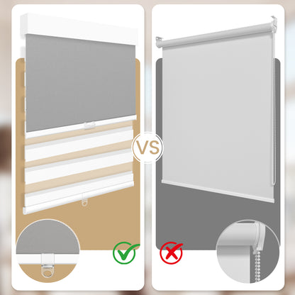 Sunelo Cordless Dual Shades | Roller Shades & Zebra Shades