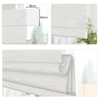 Sunelo Motorized Light Filtering Roman Shades 75% Blackout - Linen