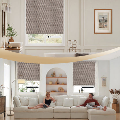 Sunelo Motorized Roller Shades 100% Blackout - Groove