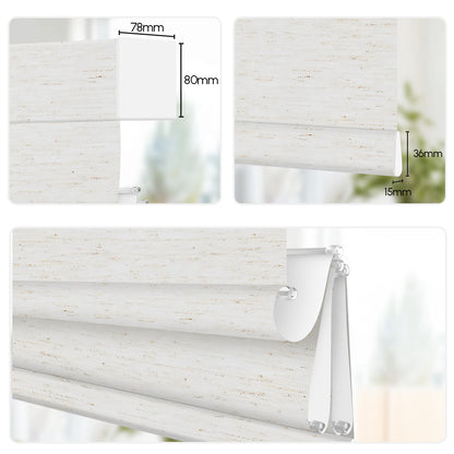 Sunelo Motorized Roman Shades 100% Blackout - Linen