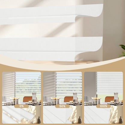 Sunelo Motorized Light Filtering Sheer Shades 70% Blackout - Voile