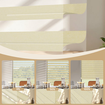Sunelo Motorized Room Darkening Sheer Shades 90% Blackout - Muse