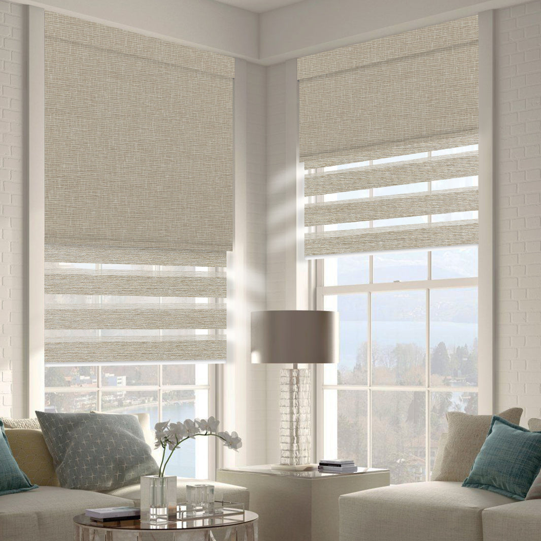 Sunelo Motorized Dual Shades | Roller Shades & Zebra Shades