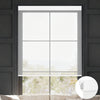 Sunelo No Drill Roller Shades, Motorized 50% Blackout Light Filtering - Sheer