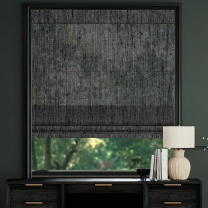 Sunelo Motorized Light Filtering Roman Shades 50% Blackout - Sheer