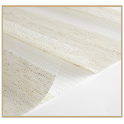 Sunelo Motorized Zebra Shades 75% Blackout - Linen