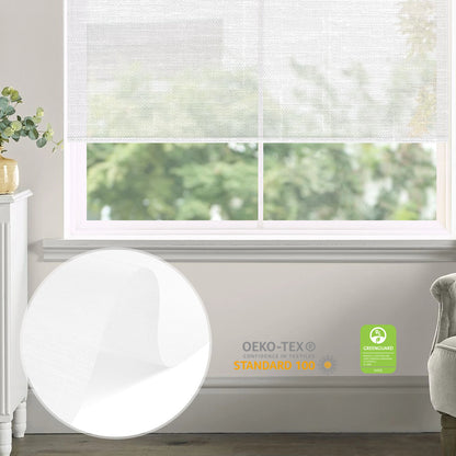 Sunelo Motorized Light Filtering Roller Shades 50% Blackout - Sheer