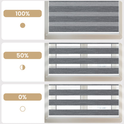 Sunelo Cordless Zebra Shades 70% Blackout - Galaxy