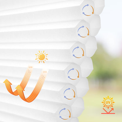 Sunelo Noise-Reducing, Light Filtering Motorized Cellular Shades | Double-Cell