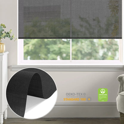 Sunelo Motorized Light Filtering Roller Shades 50% Blackout - Eclipse