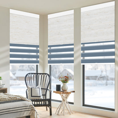 Sunelo Cordless Dual Shades | Roller Shades & Zebra Shades