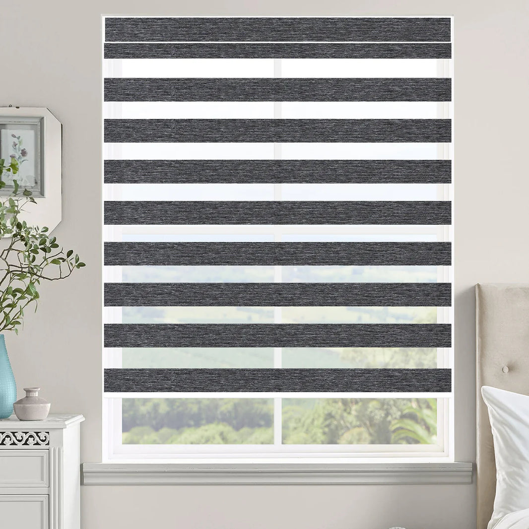 Sunelo Motorized Zebra Shades 60%/75% Blackout - Monet