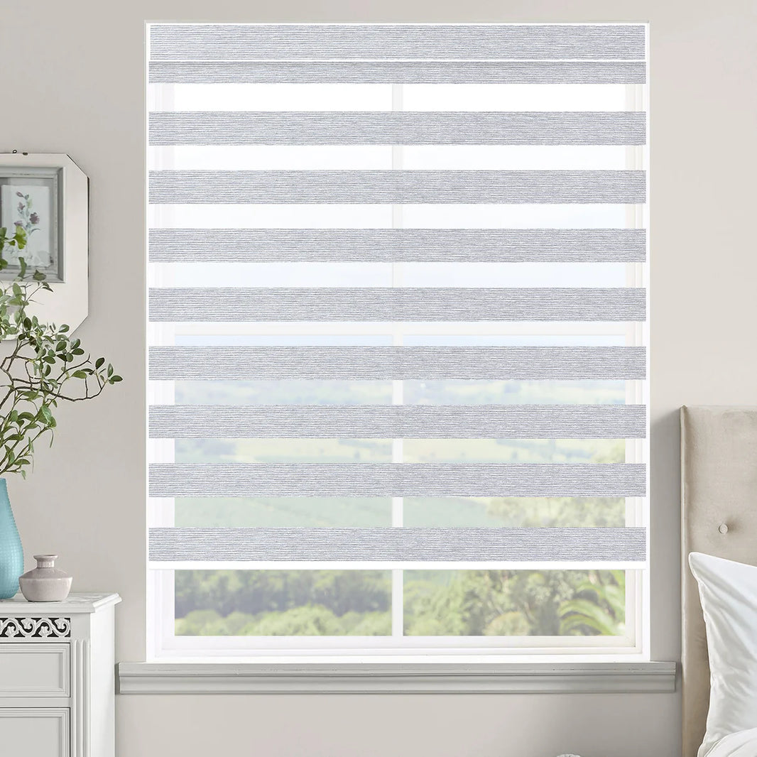 Sunelo Motorized Zebra Shades 60%/75% Blackout - Monet