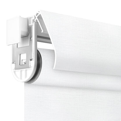Sunelo No Drill Roller Shades, Motorized 100% Blackout - Weave