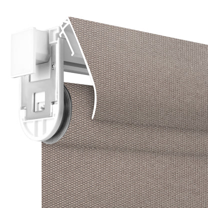 Sunelo No Drill Roller Shades, Motorized 100% Blackout - Groove