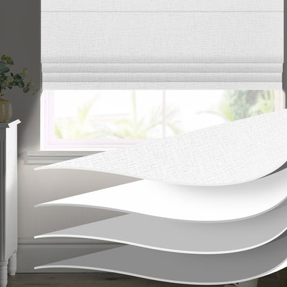 Sunelo Motorized Roman Shades 100% Blackout - Classic