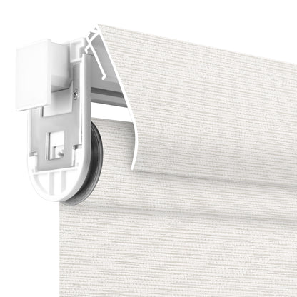 Sunelo No Drill Roller Shades, Motorized 100% Blackout - Aqua Waves