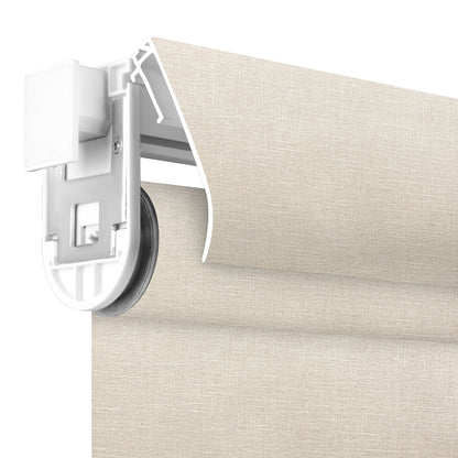 Sunelo No Drill Roller Shades, Motorized 100% Blackout - Aurora