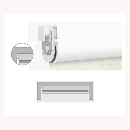 Sunelo No Drill Cordless Zebra Shades 75% Blackout - Linen