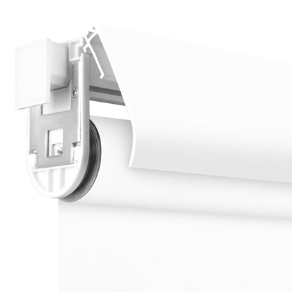 Sunelo No Drill Roller Shades, Motorized 100% Blackout - Waterproof Vinyl