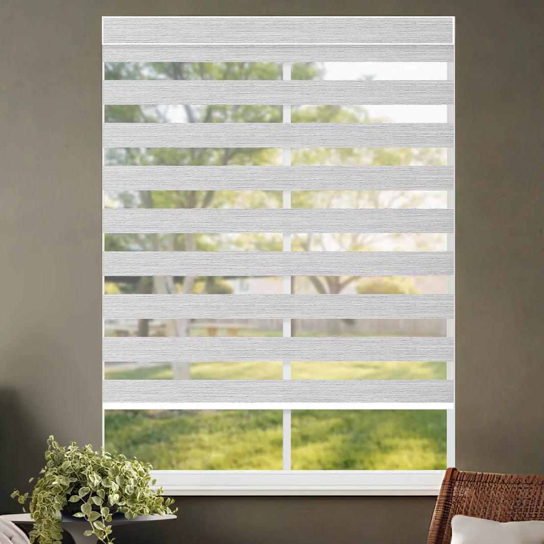 Sunelo Motorized Zebra Shades 70% Blackout - Galaxy
