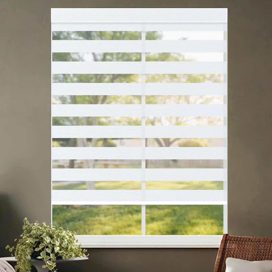 Sunelo Motorized Zebra Shades 70% Blackout - Galaxy